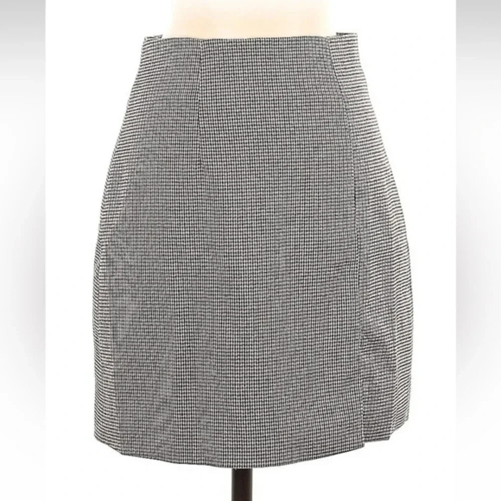 Oak + Fort Classic Career Grey Plaid Pencil Skirt Women’s Size 2 XS NWT